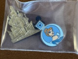 2 Items Official Authentic Disney Pin Trading 2002 Little Mermaid Palace & Hidden Mickey Disney Trad