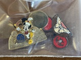 2 Items Official Authentic Disney Pin Trading 2005 Golden Mickey Ears 50th Anniversary & Grumpy Ears