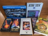7 Items Star Trek VHS 2 Movies 2 Episodes 2 Ships of the Front Line HC Star Trek Book of Lists and 2