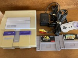 Original Vintage Super Nintendo Entertainment System with Cords 1 Controller & 2 Classic Games Super