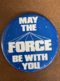 May The Force Be With You 2 Inch Button From The 80s