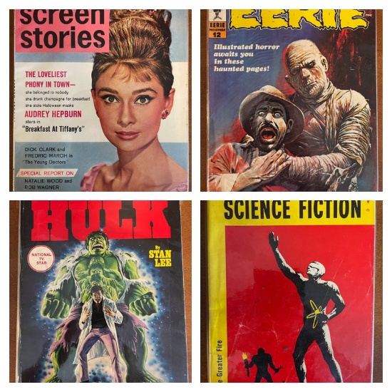 Vintage Sci-fi Movie Comic Mystery Magazines