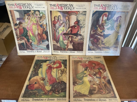 5 Items The American Weekly Magazine Covers from 1948 Preserved and Collectible Golden Age