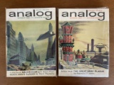 2 Issues Analog Science Fact & Science Fiction Jan Feb 1962 Dell Magazines Silver Age