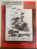 Boxoffice Magazine March 1975 National Film Weekly Original Gone in 60 Seconds Cover