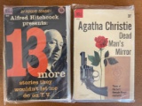 2 Paperback Mysteries Alfred Hitchcock Presents 13 More & Agatha Christie Dead Man's Mirror Dell Pub