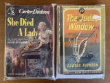2 Paperback Mysteries by Carter Dickson The Judas Window & She Died a Lady Pocket Book