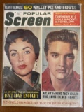 Popular Screen Magazine May 1960 Bronze Age Elvis Presley Liz Taylor