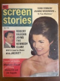 Screen Stories Magazine July 1966 Dell Publications Silver Age Jackie Kennedy Sean Connery