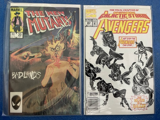 Avengers 347 and New Mutants 20 Marvel Comics