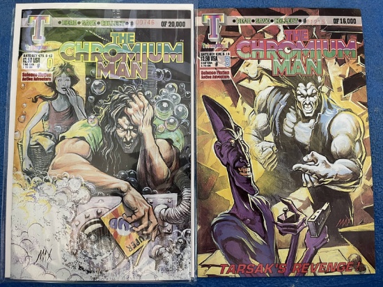 2 Limited Collectors Chromium Man Issues Triumphant Comics #0 and #9