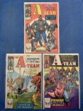 A-Team Comics #1-3 TV Show Marvel 1984 Bronze Age Mr T Entire Series