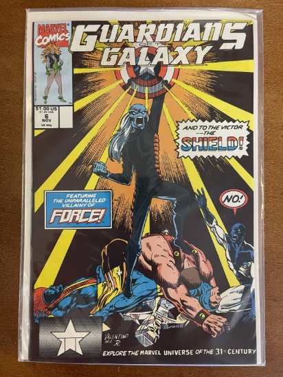 Guardians of the Galaxy Comic #6 Marvel Comics 1990 Copper Age Force and Shield