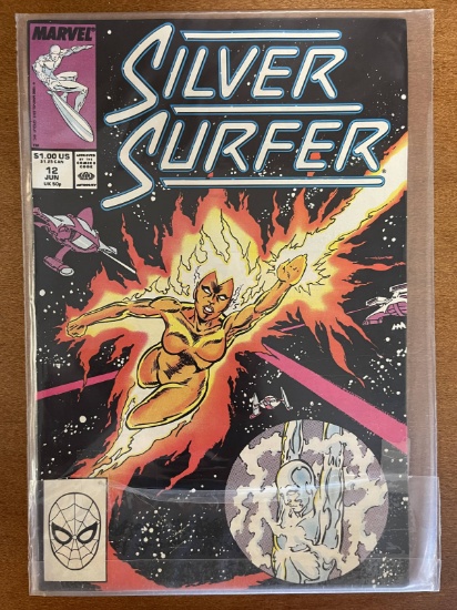 Silver Surfer Comic #12 Marvel Comics 1988 Copper Age the Contemplators Fate & Nova