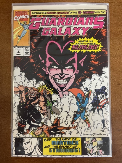 Guardians of the Galaxy Comic #7 Marvel Comics 1990 Copper Age KEY 1st Appearence of Malevolence