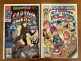 2 Issues Captain America Comic #401 #402 Marvel Comics 1992 Man and Wolf Part 1