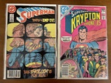 2 Issues Superman Presents the Krypton Chronicles Comic #1 & Superman Comic #421 DC Comics Bronze Ag