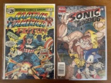 2 Issues Captain America Comic #197 Marvel Comics Sonic The Hedgehog Comic $45 Archie Comics