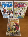 3 Issues The Mighty Thor Comic #448 #449 #454 Marvel Comics Spiderman Odin Warriors Three