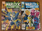 2 Warlock and the Infinity Watch Comics #9-10 Includes Key Origin of NEBULA Thanos Cover