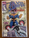 Silver Surfer Comic #38 Marvel Comics 1990 Copper Age Silver Surfer Vs Thanos