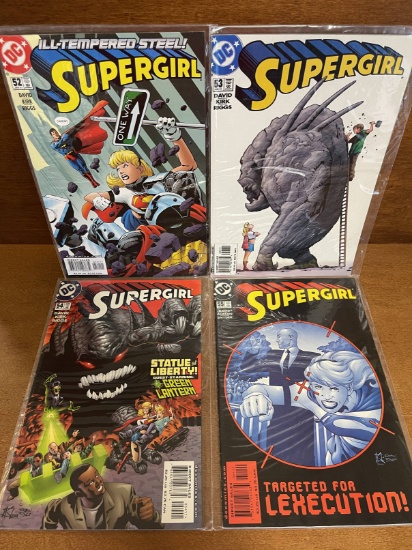 4 Issues Supergirl Comic #52 #53 #54 #55 DC Comics Guest-Starring Green Lantern