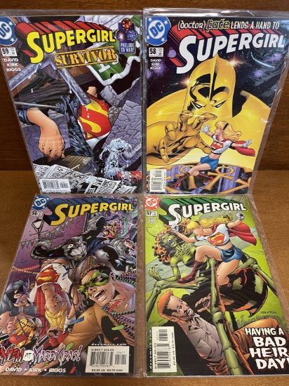 4 Issues Supergirl Comic #56 #57 #58 #59 DC Comics Survivor