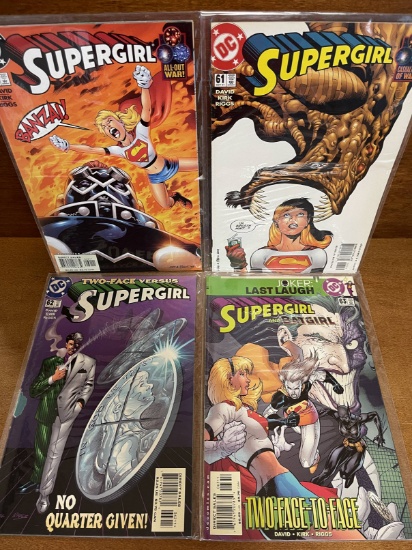 4 Issues Supergirl Comic #60 #61 #62 #63 DC Comics Two-Face and Batgirl
