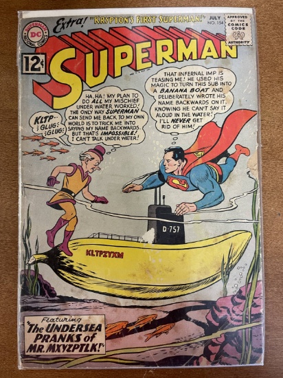 Superman #154 DC Comics 1962 Silver Age Mr Mxyzptlk
