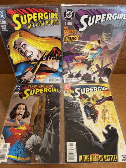 4 Issues Supergirl Comic #40 #41 #42 #43 DC Comics The Ember that Burns