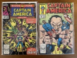 2 Issues Captain America Comic #338 & #359 Marvel Comics Copper Age Key 1st Cameo Appearance of Cros