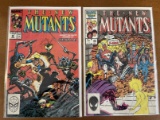 2 Issues The New Mutants Comic #46 #80 Marvel Comics X Men Valhalla