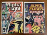 2 Issues Alpha Flight Comics #8 & #18 Marvel Comics 1984 Bronze Age