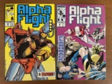 2 Issues Alpha Flight Comics #52 & #53 Marvel Comics 1987 Copper Age