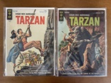 2 Issues Tarzan Comics #134 & #137 Gold Key 1963 Silver Age Painted Covers