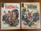 2 Issues Tarzan Comics #138 & #144 Gold Key 1963 Silver Age Painted Covers