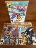 3 Issues Web of Spiderman Comic #13 #21 & #29 Marvel Comics Copper Age Comics