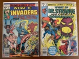 2 Issues What If Comic #4 & #18 Marvel Comics Bronze Age The Invaders Dr Strange