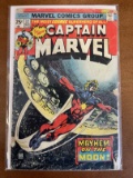 Captain Marvel Comic #37 Marvel Comics 1975 Bronze Age Mayhem on the Moon