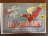 Flying Captain Marvel Punch Out Paper Toy Fawcett Publications 1944 Golden Age 10 Cent Cover