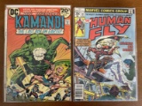2 Issues The Human Fly #11 Marvel Comics Kamandi #12 DC Comics Bronze Age