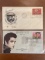 2 First Day of  Issue Envelopes with Stamps Elvis Presley Memphis & International Monetary Fund