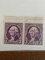 Unused US Stamp Pair #722 Washington Deep Violet 3 Cents 1932