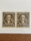 Unused US Stamp Pair #704 Bicentennial 1/2 Cents 1932