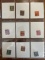 9 Stamps Used Singles US Stamps From 1938 in Protective Sheet