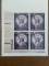 Unused Block of 4 Stamps #1035 Liberty Series Statue of Liberty 3 Cents 1954