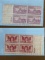 2 Sets of Unused Block of 4 Stamps #962 Francis Scott Key 3 Cents 1948 & #992 National Capitol 3 Cen