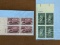 2 Sets of Unused Block of 4 Stamps #1100 Horticulture 3 Cents 1958 & #1104 Brussels Exhibit 3 Cents