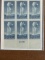 Unused Block of 6 Stamps #744 National Parks: Yellowstone Wyoming 5 Cents 1934