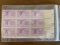18 Unused Stamps in two Blocks of 9 Stamps American Institute of Architects The Mackinac Bridge